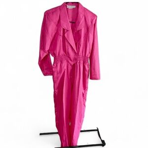 Vintage Pink Long Sleeve Jumpsuit